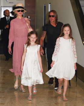 Nicole Kidman, Faith Margaret Kidman, Sunday Rose, Keith Urban arrive in Australia for the holidays 2017