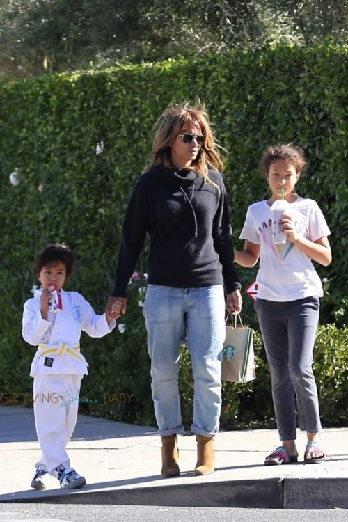Halle Berry Steps Out With Her Kids In La