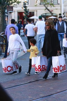 Halle Berry takes her kids Nahla and Maceo holiday shopping at The Grove