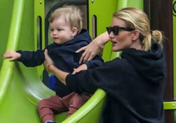 Rosie Huntington-Whiteley enjoys a park playdate with her son Jack f