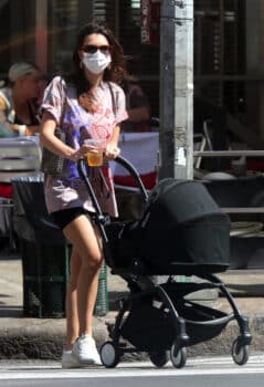 Emily Ratajowski out for a stroll with her baby Sylvester in New York City