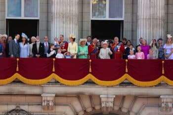 The Royal family is seen at The Trooping of The Colour 2019