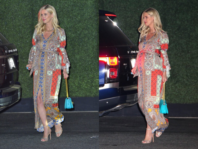 Nicky Hilton exits the CAA pre-Oscars party at San Vicente Bungalows LA