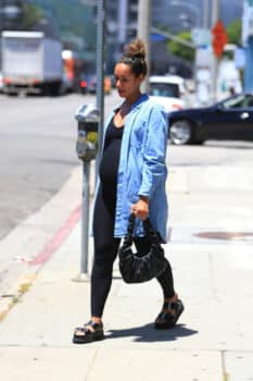 Pregnant singer Leona Lewis stops by the doctors office in West Hollywood