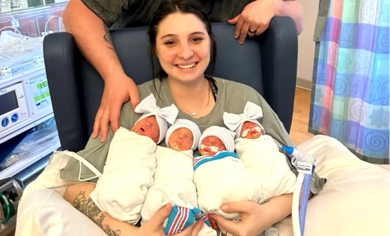 Alabama Couple Welcomes Rare Quadruplets - Two Sets Of Identical Twins!