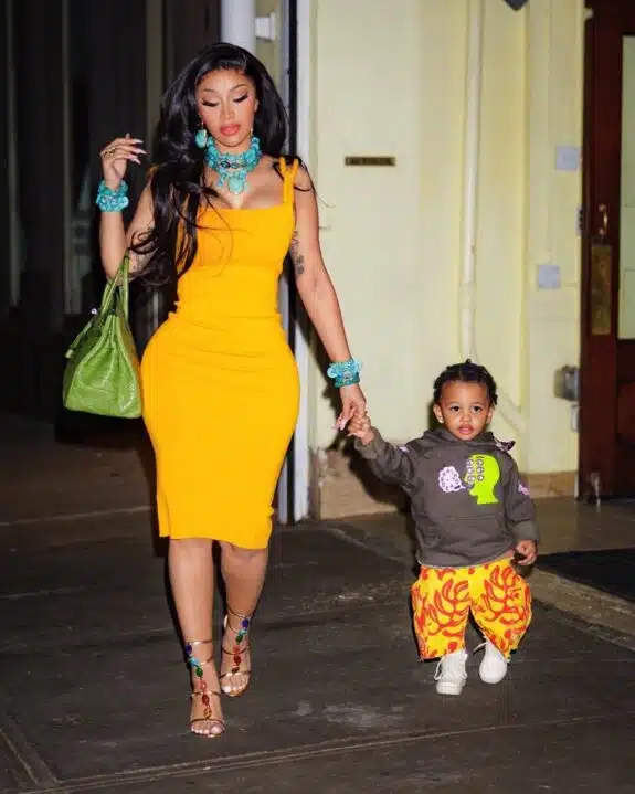 Cardi B Steps Out With Her Kids And Mom In NYC