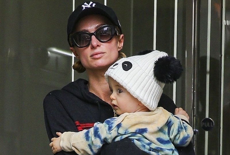 Paris Hilton Steps Out With Son Phoenix In Nyc