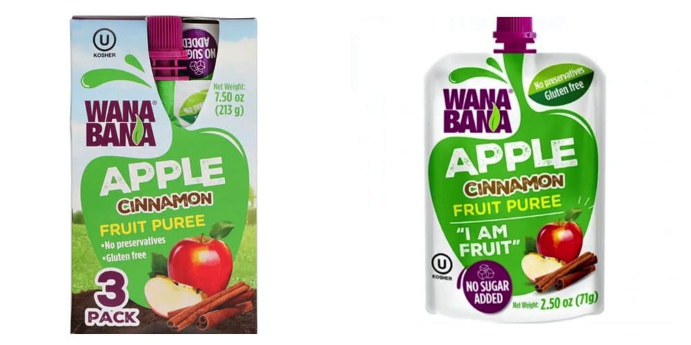 WanaBana Apple Cinnamon Fruit Puree Pouches Recall Growing Your Baby