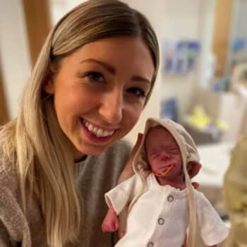 Madelyn Heredia with baby Teddy