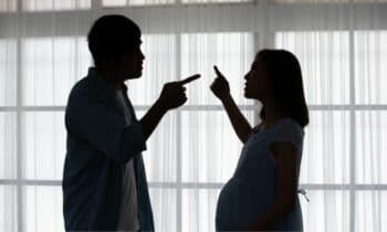 couple fighting - wife pregnant