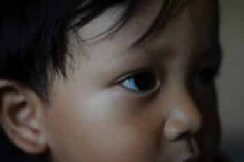 close up of child