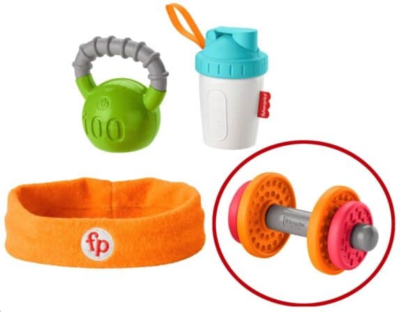 Dumbbell toy sold with Baby Biceps Gift Set