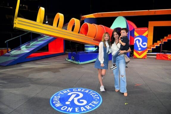 Jenna Dewan with her two kids daughter Everly and son Callum Ringling Bros and Barnum Baileys VIP Event