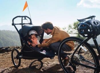 Dad with baby in stroller