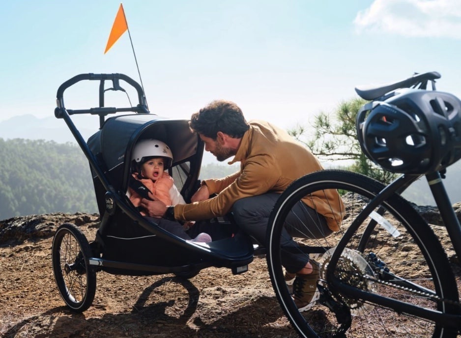 Dad with baby in stroller