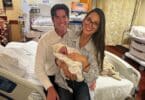 Olivia Munn and John Mulaney with baby Mei