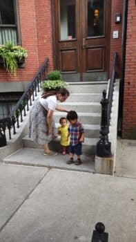 rachel vargas with her older children