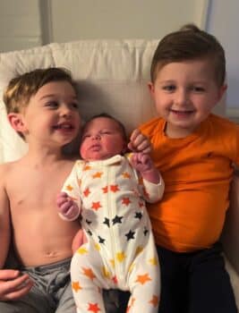 Murphy Krenger with his older brothers