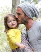 David, Victoria & Harper Beckham Go Shopping