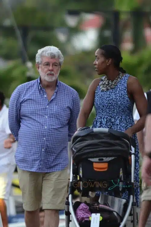 George Lucas And Mellody Hobson Vacation With Their Baby Girl In St 