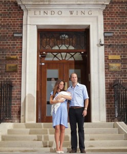 Kate and William with baby George at St