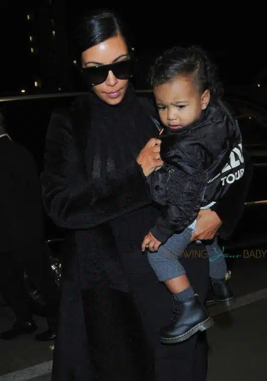 Kim and North West Take The Red-Eye Out of LA