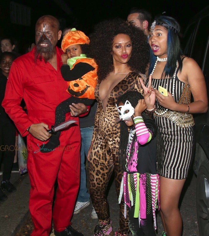 Mel B With Her Husband Stephen Belafonte And Daughters Phoenix, Angel ...