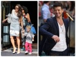 Paula Patton and Robin Thicke With son Julian in NYC