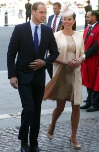 Pregnant Catherine Middleton & Prince William at 60th Anniversary of the Coronation Service