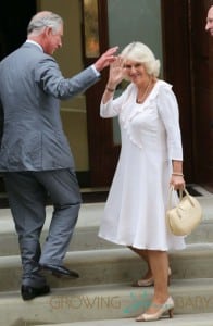 Prince Charles, Prince of Wales and Camilla, Duchess of Cornwall seen arriving at St.Mary's hospital in London following the birth of the Royal baby boy