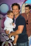 Scott Wolfe with son Jackson at Doc McStuffins event in LA