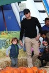 Will Arnett with son Archie at Mr Bones Pumpkin Patch