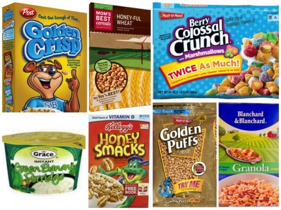 ewg sugary cereal list