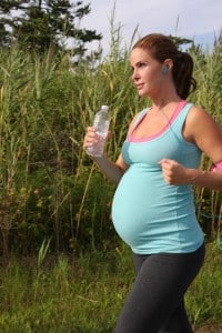 pregnant jogging